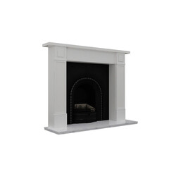 fireplace isolated