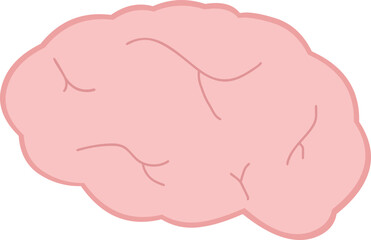 Vector illustration of a cartoon brain