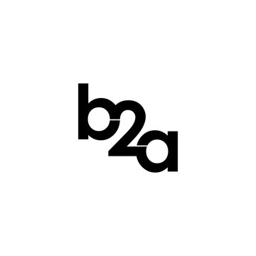 b2a initial letter monogram logo design