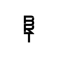 brt letter initial monogram logo design