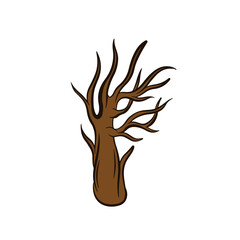 hand drawn bare tree clipart