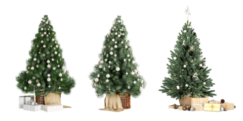 christmas tree isolated on white