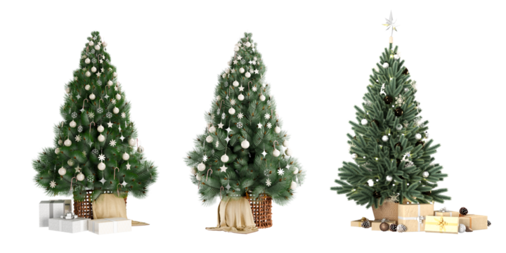 christmas tree isolated on white