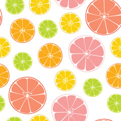 citrus fruits seamless pattern