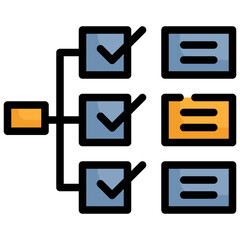 process workflow business strategy icon filled outline
