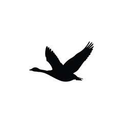 Flying goose bird icon or logo vector graphics