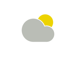 Vector cloud with sunny weather. For Web design. Mobile. And logo elements.