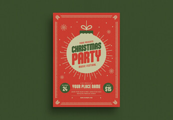 Vintage Christmas Event Flyer