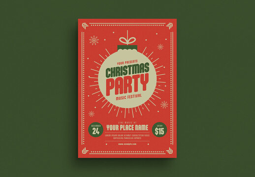 Vintage Christmas Event Flyer