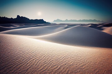 Fototapeta premium white sand dunes in the desert