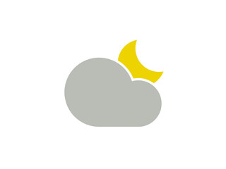 Cloudy sunny weather vector. For Web design. Mobile. And logo elements.