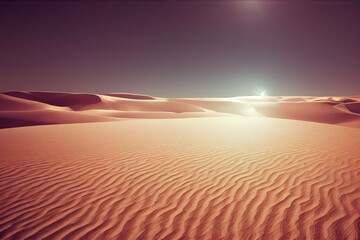 Naklejka premium sunset in the desert