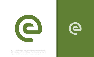 Initials E logo design. Initial Letter Logo. Innovative high tech logo template.