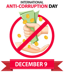 International anti corruption day December icon banner