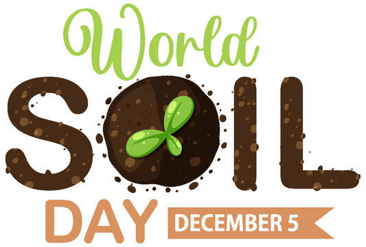 World soil day text for banner or poster design