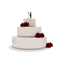 wedding cake isolated