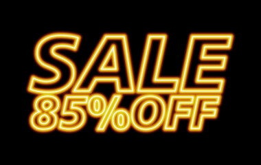 3D ILLUSTRATION, SALES NEON GOLD