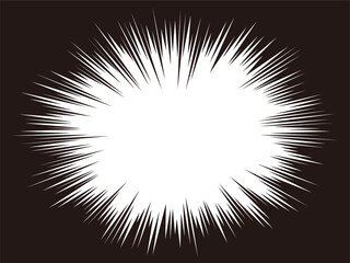 Obraz premium 背景素材 注目 爆発 集中線 漫画風 Background material attention explosion concentration line cartoon style 
