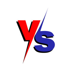 Vs icons illustration, versus symbol on transparent background 