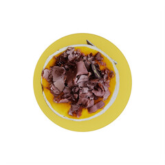 chocolate cake isolated