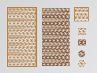 FOL2 Seamless Patters Decorative Screen Laser Cutting Paper Cutting Grill board CNC Digital Cutting Template Templates CNC Laser 