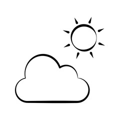 sunny weather icon flat illustration weather vector icon suitable for web and apps