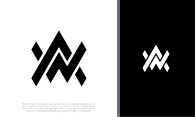 Initials AW. WA logo design. Initial Letter Logo.