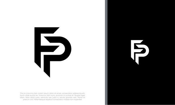 Initials FP logo design. Initial Letter Logo.