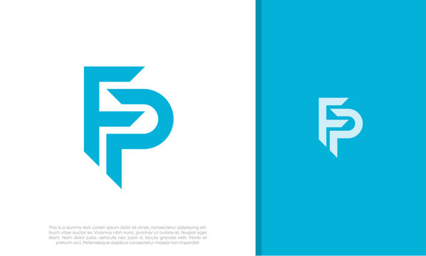 Initials FP logo design. Initial Letter Logo.