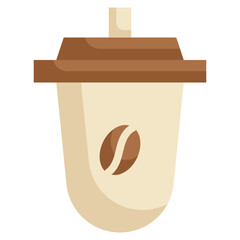 coffee drink caffeine beverage flat style icon