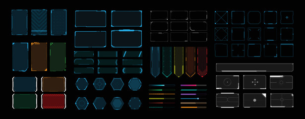 Vector hud elements set for futuristic user interface © Vuang