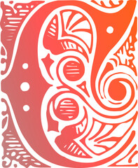 Pattern with letters design artwork.