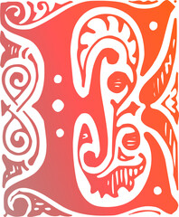 Abstract background artwork with letters.