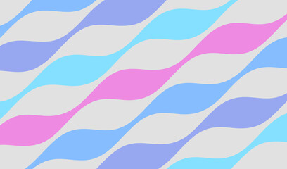 Abstract dynamic template with wavy curved ribbons. Modern cover design. 3d vector illustration.