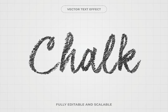 Editable text effect chalk style