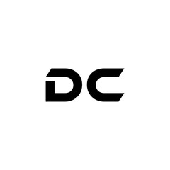 DC letter logo design with white background in illustrator, vector logo modern alphabet font overlap style. calligraphy designs for logo, Poster, Invitation, etc.