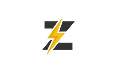 Z logo energy vector for identity company. initial letter volt template vector illustration for your brand. - obrazy, fototapety, plakaty