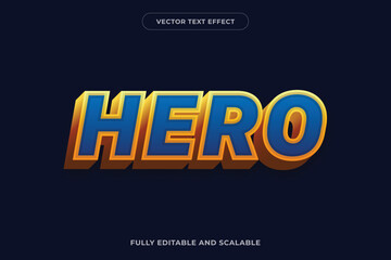 Editable text effect green hero 