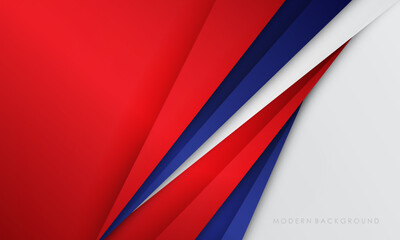 Fototapeta na wymiar Modern abstract background blue and red with white colorful