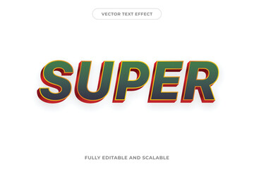 Editable text effect super