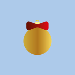 Beautiful golden Christmas ball