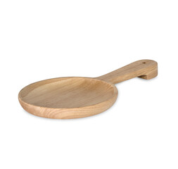 Wooden tray isolated on transparent background. (.PNG)