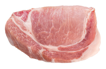 Fillet of pork isolated on white background, Slide Pork tenderloin on white background PNG File.