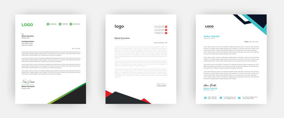Professional creative letterhead template design 