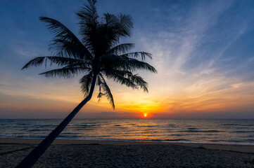 Beautiful sunrise on the beach.