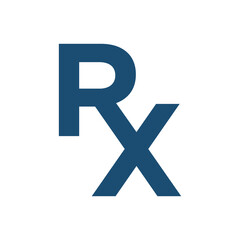 rx icon vector design template in white background