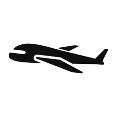 Airplane line path vector icon of air plane flight route with start point and dash line trace
