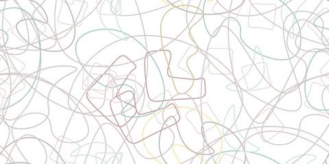 Chaotic Simple Seamless Pattern Textile One Line