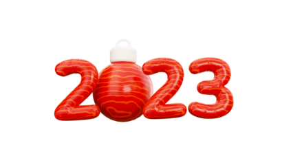 2023 Happy New Year 3d illustration
