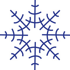 Blue Snowflakes on the white backgraund. Vector illustration.